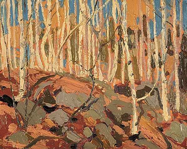 Birches Oil Painting by Tom Thomson