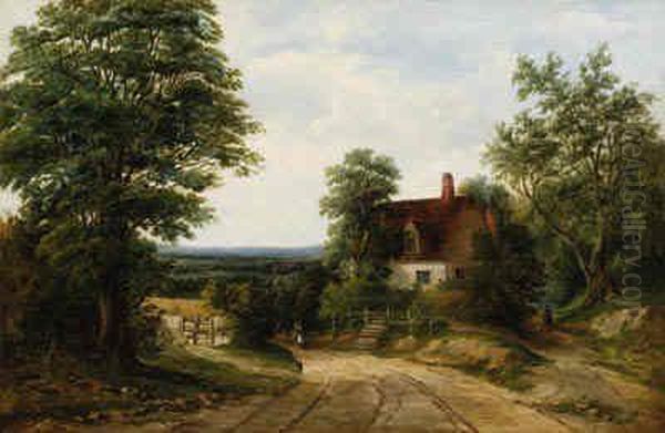 Return From The Fields Oil Painting by A.H. Vickers