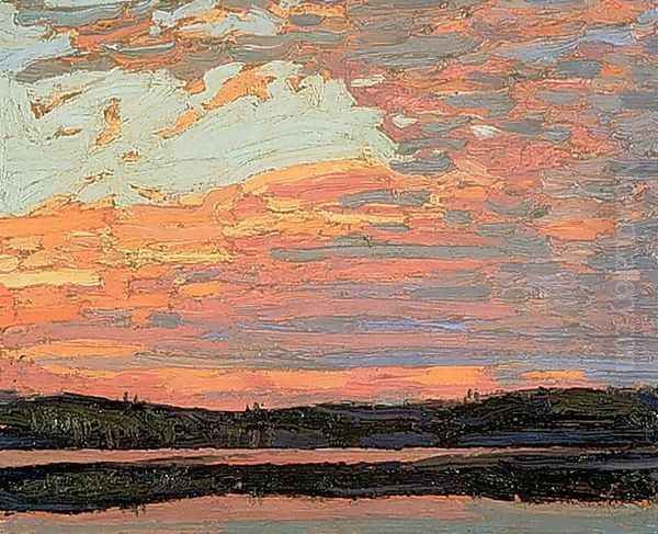 Sunset Sky Oil Painting by Tom Thomson