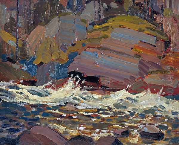 Swift Water Oil Painting by Tom Thomson