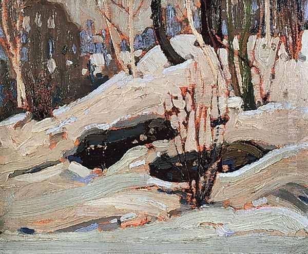 Thaw: Snow Banks Oil Painting by Tom Thomson