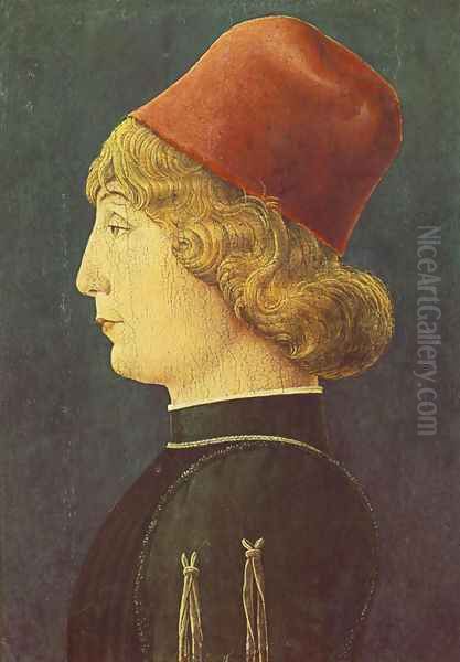 Portrait of a Young Man 1450-52 Oil Painting by Cosme Tura