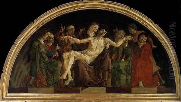 Pieta (panel from the Roverella Polyptych) 1474 Oil Painting by Cosme Tura