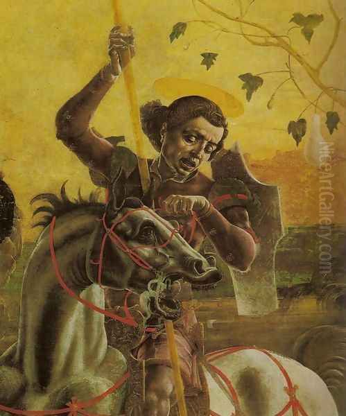 St. George and the Dragon (San Giorgio e il drago) Oil Painting by Cosme Tura