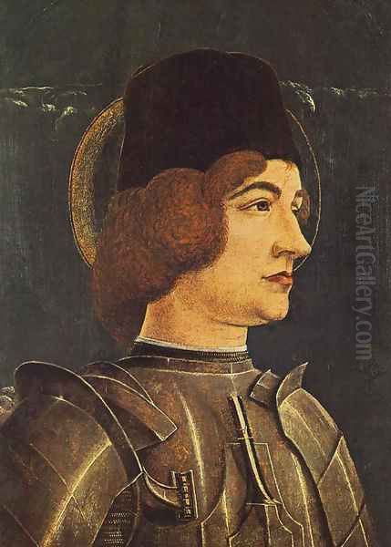 St George (fragment of a panel from the Roverella Polyptych) 1474 Oil Painting by Cosme Tura