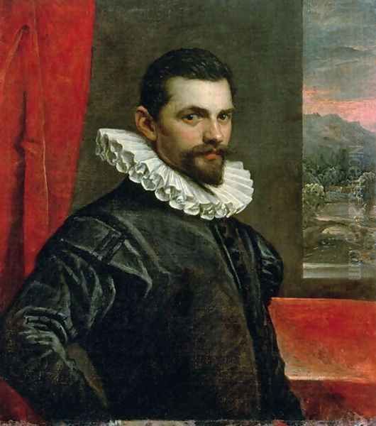 Portrait of Francesco Bassano 1549-92 Oil Painting by Domenico Tintoretto