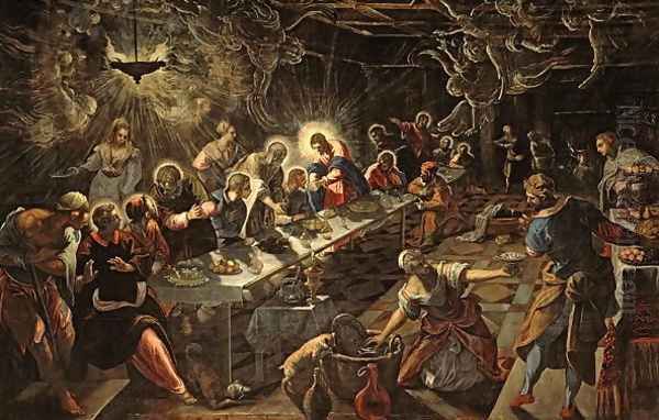 The Last Supper, 1594 2 Oil Painting by Domenico Tintoretto