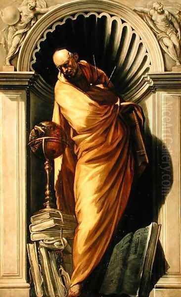 A Philosopher Oil Painting by Domenico Tintoretto