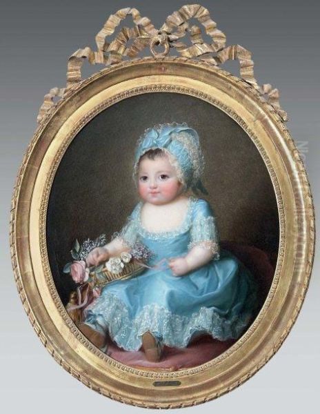 Portrait D'une Petite Fille Oil Painting by Elisabeth Vigee-Lebrun