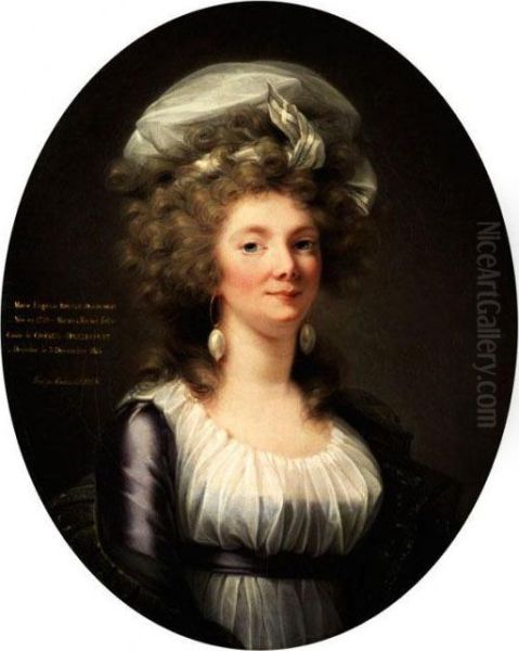 Portrait Der Marie Eugenie Rouille-ducoudreux Oil Painting by Elisabeth Vigee-Lebrun