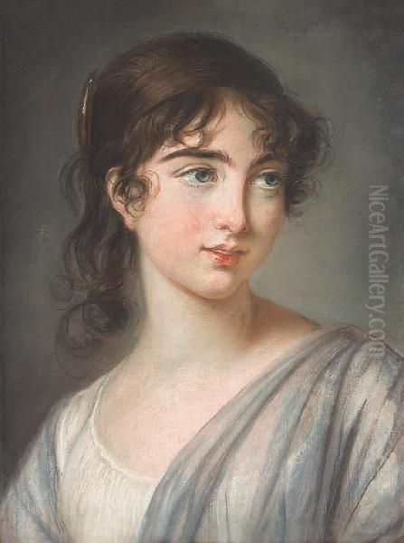 A Portrait Of Corisande De Gramont, Countess Of Tankerville Oil Painting by Elisabeth Vigee-Lebrun