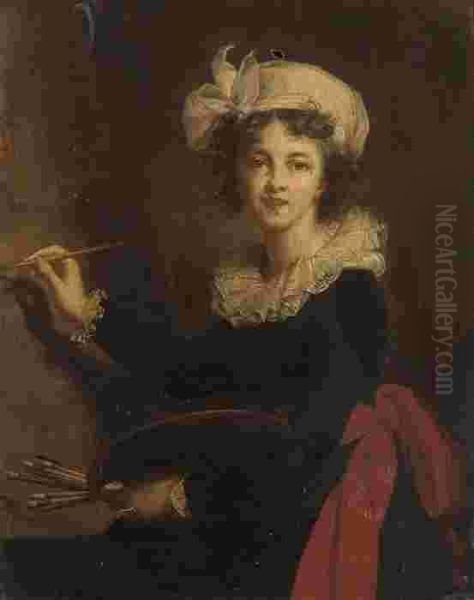 Self-portrait Of The Artist Oil Painting by Elisabeth Vigee-Lebrun