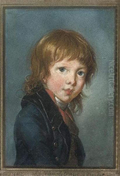 Portrait Of A Boy, Bust-length by Elisabeth Vigee-Lebrun