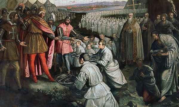 The Surrender of Zara Oil Painting by Domenico Tintoretto