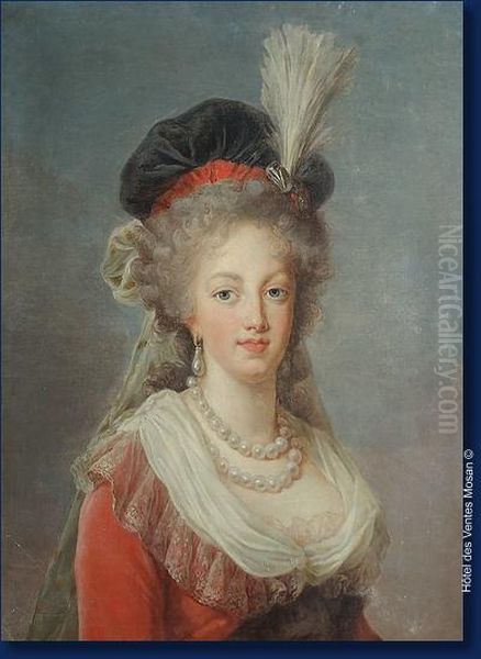 Portrait Demarie-antoinette Oil Painting by Elisabeth Vigee-Lebrun