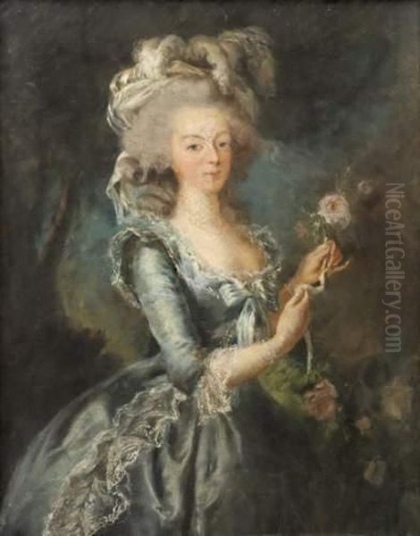 Portrait De Marie-antoinette Oil Painting by Elisabeth Vigee-Lebrun