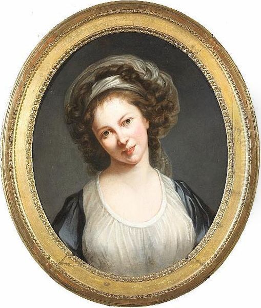 A Portrait Of The Artist Oil Painting by Elisabeth Vigee-Lebrun