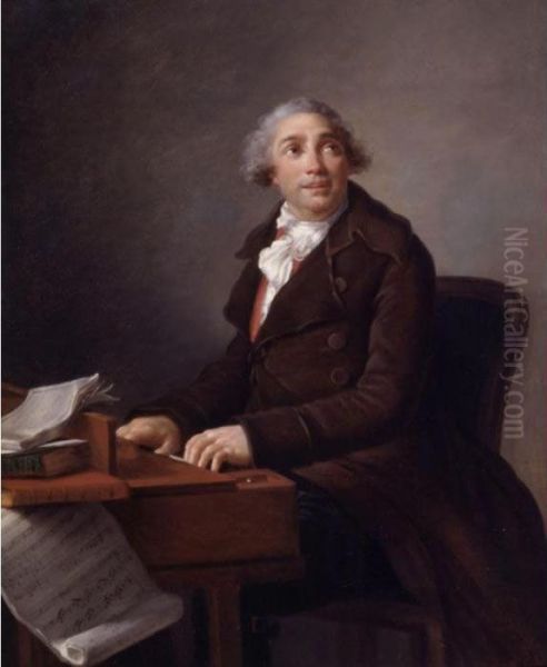 Portrait Of The Composer, Giovanni Paisiello Oil Painting by Elisabeth Vigee-Lebrun