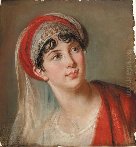 Portrait Of Giuseppina Grassini, Bust Length, In The Role Ofzaira Oil Painting by Elisabeth Vigee-Lebrun