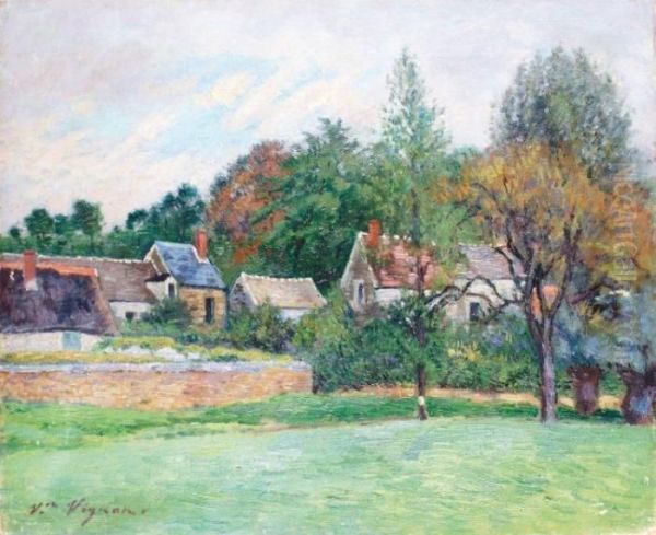 L'entree Du Village Oil Painting by Claude Vignon