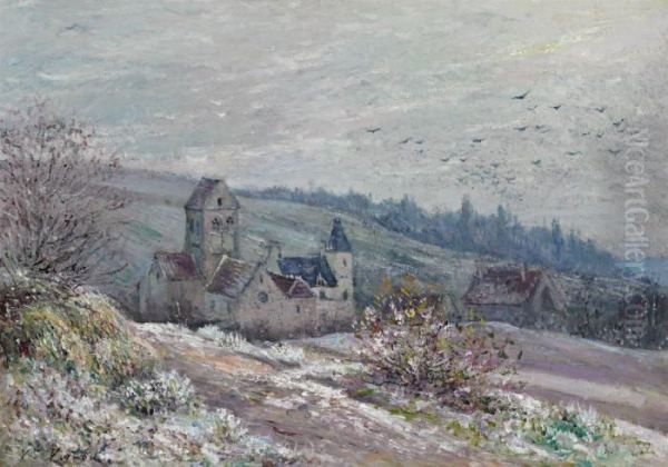 L'eglise De Jouy Le Comte Oil Painting by Claude Vignon