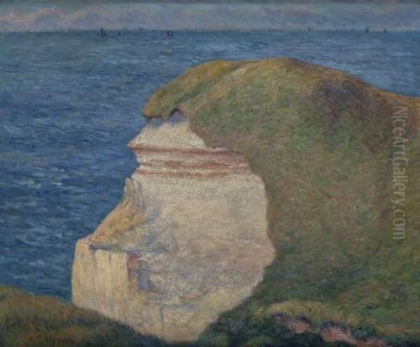 Falaise En Normandie Oil Painting by Claude Vignon