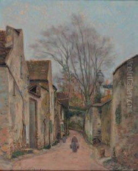 Rue A Auvers Sur Oise Oil Painting by Claude Vignon