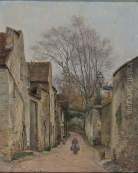 Rue A Auvers Oil Painting by Claude Vignon