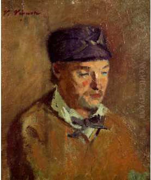 Portrait D'homme A La Casquette Oil Painting by Claude Vignon