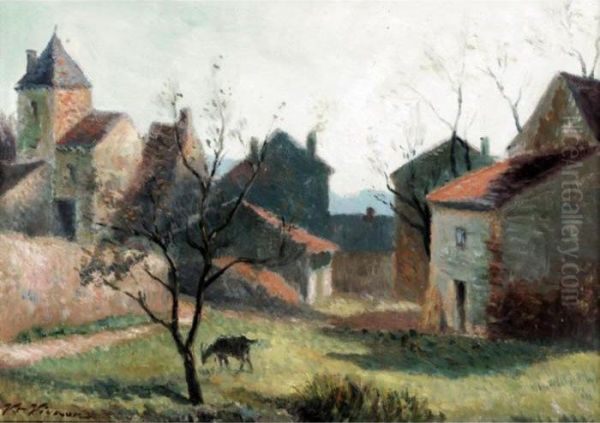 Chevre Dans Un Paysage Oil Painting by Claude Vignon