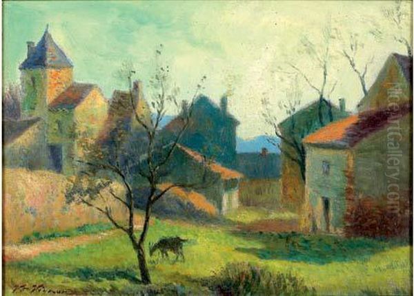 Le Village Oil Painting by Claude Vignon