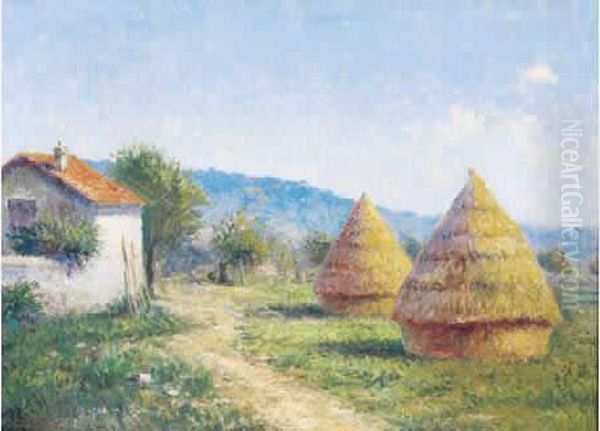 Les Meules Oil Painting by Claude Vignon