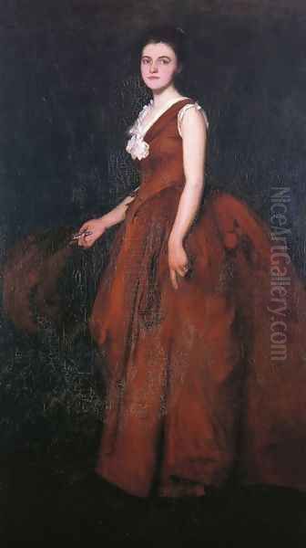 A Portrait Oil Painting by Edmund Charles Tarbell