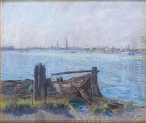 Venezia Dal Mare Oil Painting by Gennaro Villani