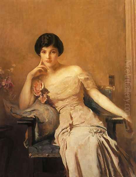 Mrs. John Lawrence Oil Painting by Edmund Charles Tarbell