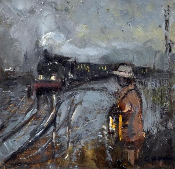 Il Treno Oil Painting by Gennaro Villani