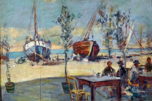 Trattoria A Mare Oil Painting by Gennaro Villani