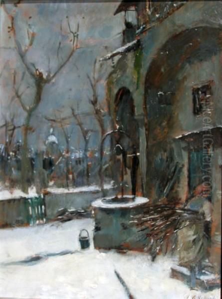 Nevicata Oil Painting by Gennaro Villani