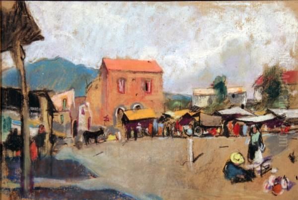 Mercato Oil Painting by Gennaro Villani