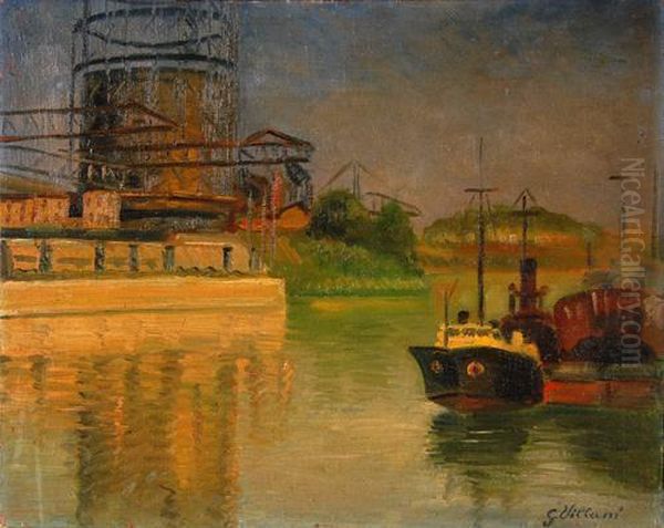 Veduta Di Porto Oil Painting by Gennaro Villani