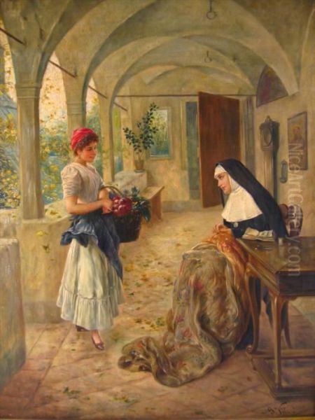 Sisterly Advice Oil Painting by Gennaro Villani