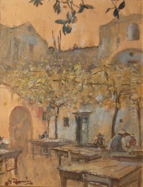 La Trattoria Oil Painting by Gennaro Villani