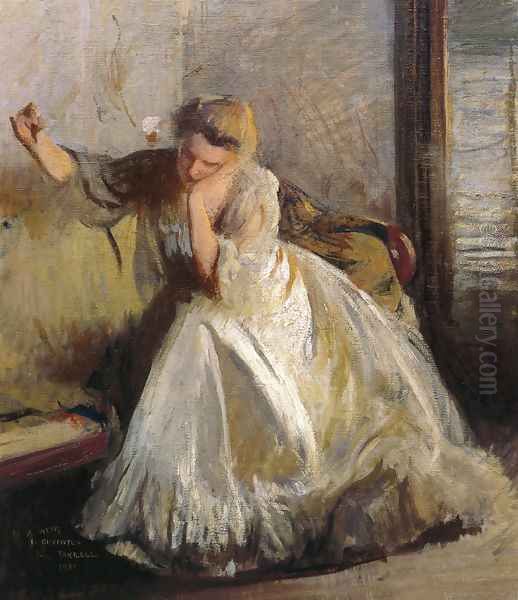 A Sketch Oil Painting by Edmund Charles Tarbell