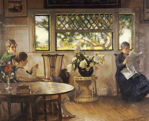 Mother, Mercie, and Mary Oil Painting by Edmund Charles Tarbell