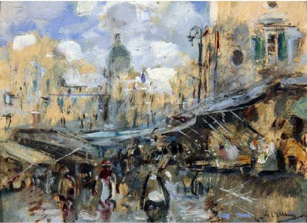 Mercato Oil Painting by Gennaro Villani