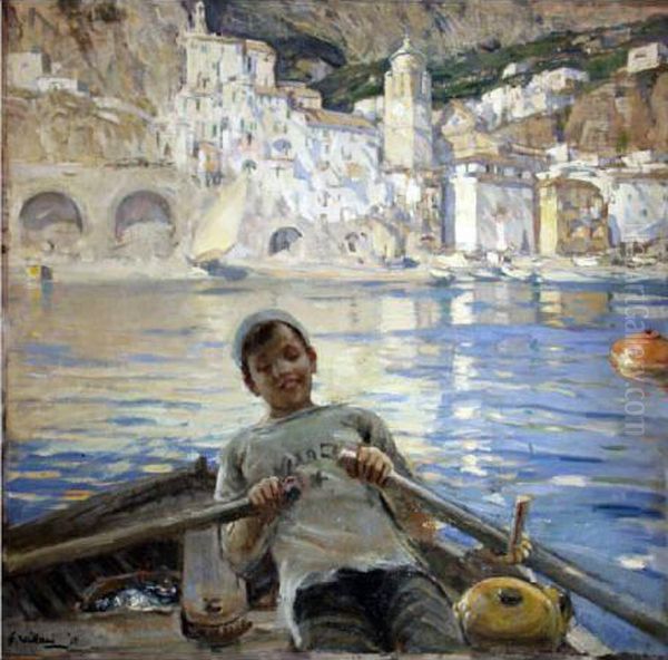 Amalfi Oil Painting by Gennaro Villani