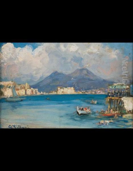 Bagno A Napoli Oil Painting by Gennaro Villani