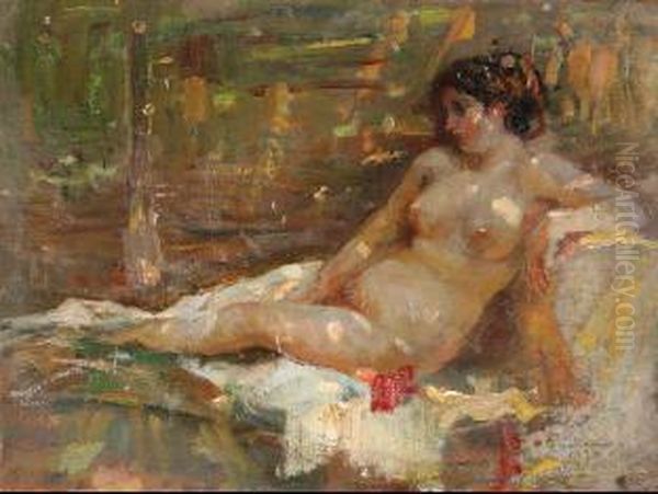 Nudo Disteso Oil Painting by Gennaro Villani