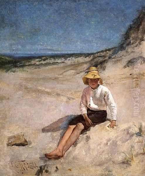 Boy on the Beach Oil Painting by Edmund Charles Tarbell