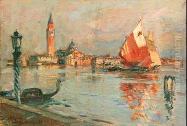 L'isola Di San Giorgio Oil Painting by Gennaro Villani